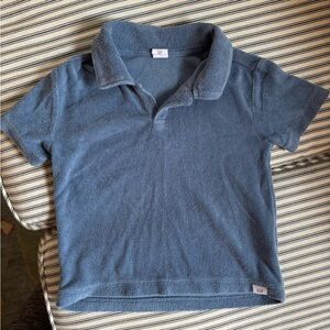 Gap Terrycloth Kids Blue Polo Shirt